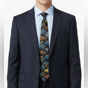 3/25$ (Mix)Fish NeckTie, Black